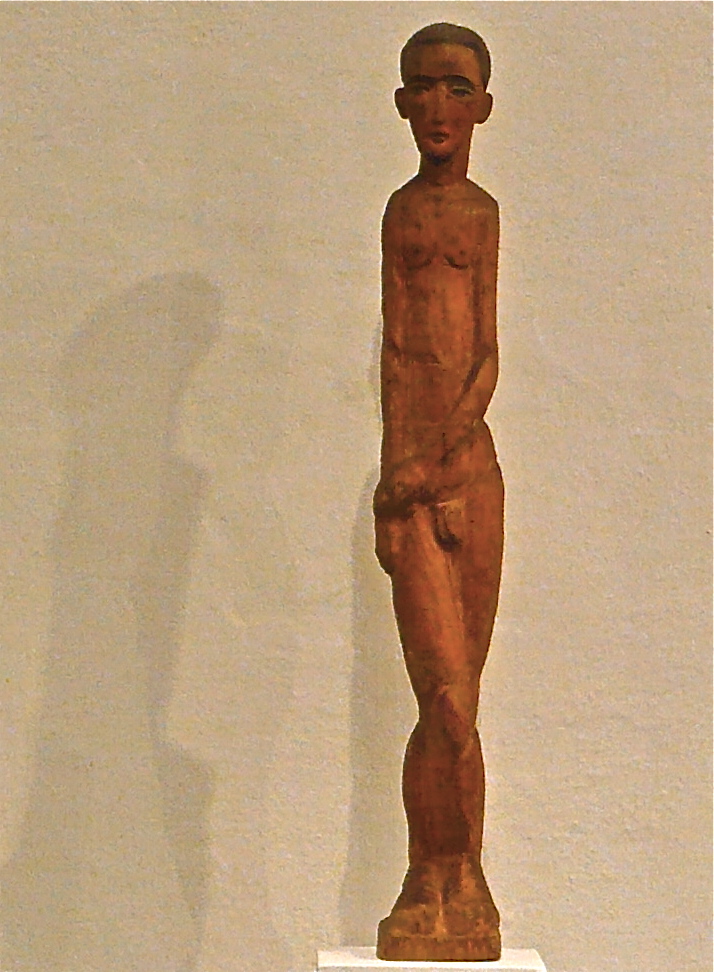K.S. -Stehender-, 1988,Buchsbaumholz, 84x12x12 cm