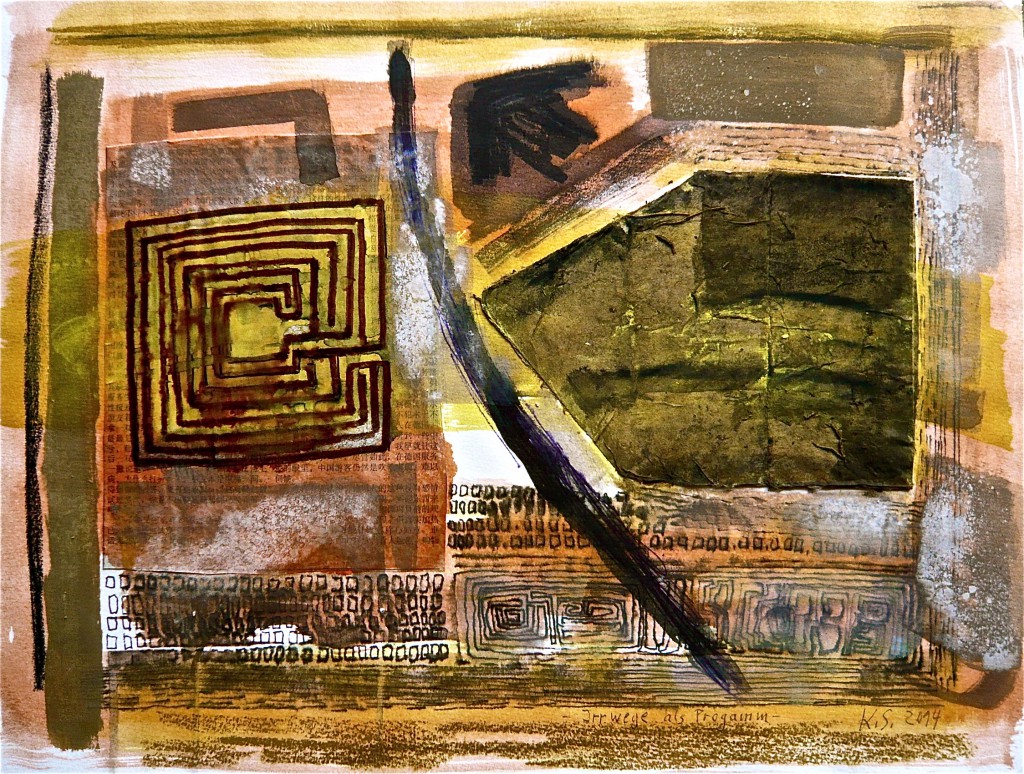 K.S., 2014, Collage und Mischtechnik auf Karton, 30x40 cm