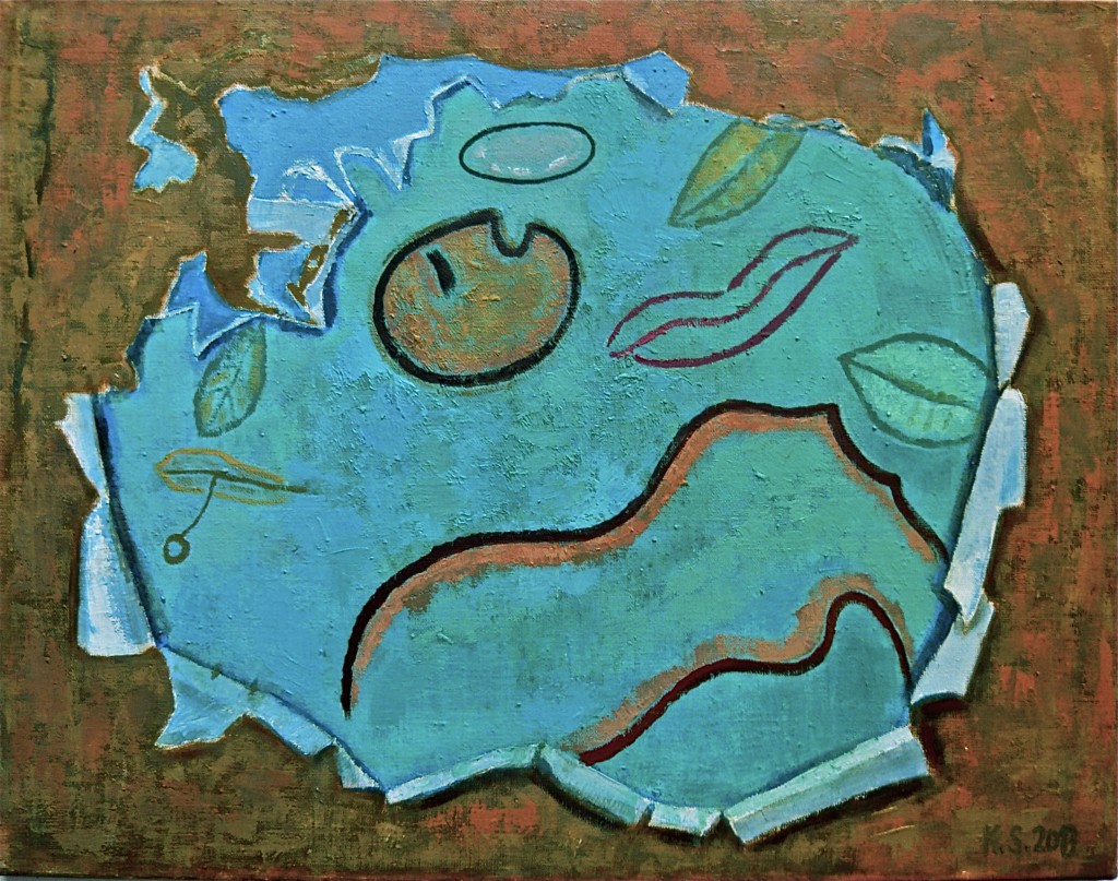 -Im Mittelgrund- K.S., 2011/13, Öl auf Leinwand, 60x75 cm