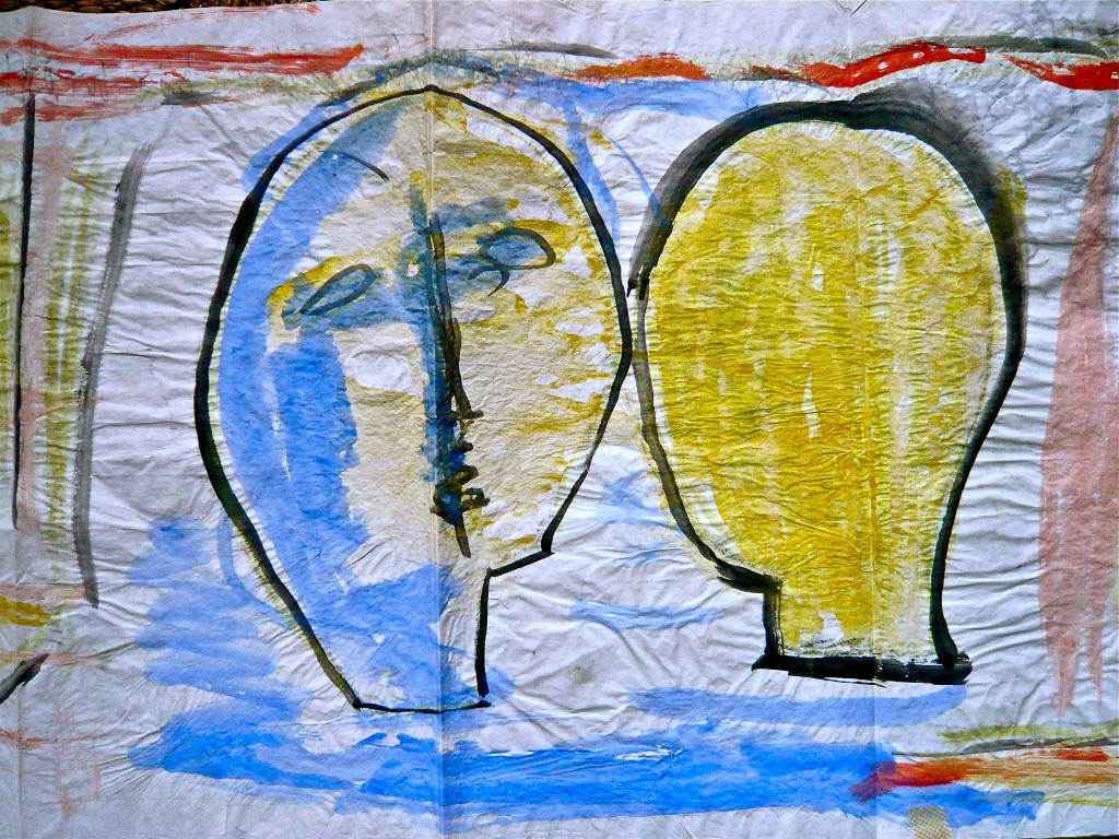 -Die Nähe-, K.S.,1992, Leporello, Wasserfarben auf Papier, Detail1